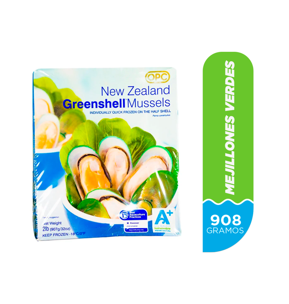 Mejillones verdes 908g