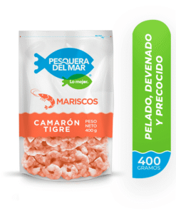 CAMARON PRECOCIDO - TIGRE DE CULTIVO BOLSA X 400 G